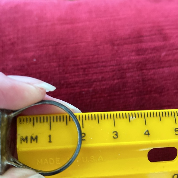 Navajo Vintage 1970s Kingman Square Turquoise Sterling Silver Ring two bands - Picture 9 of 11